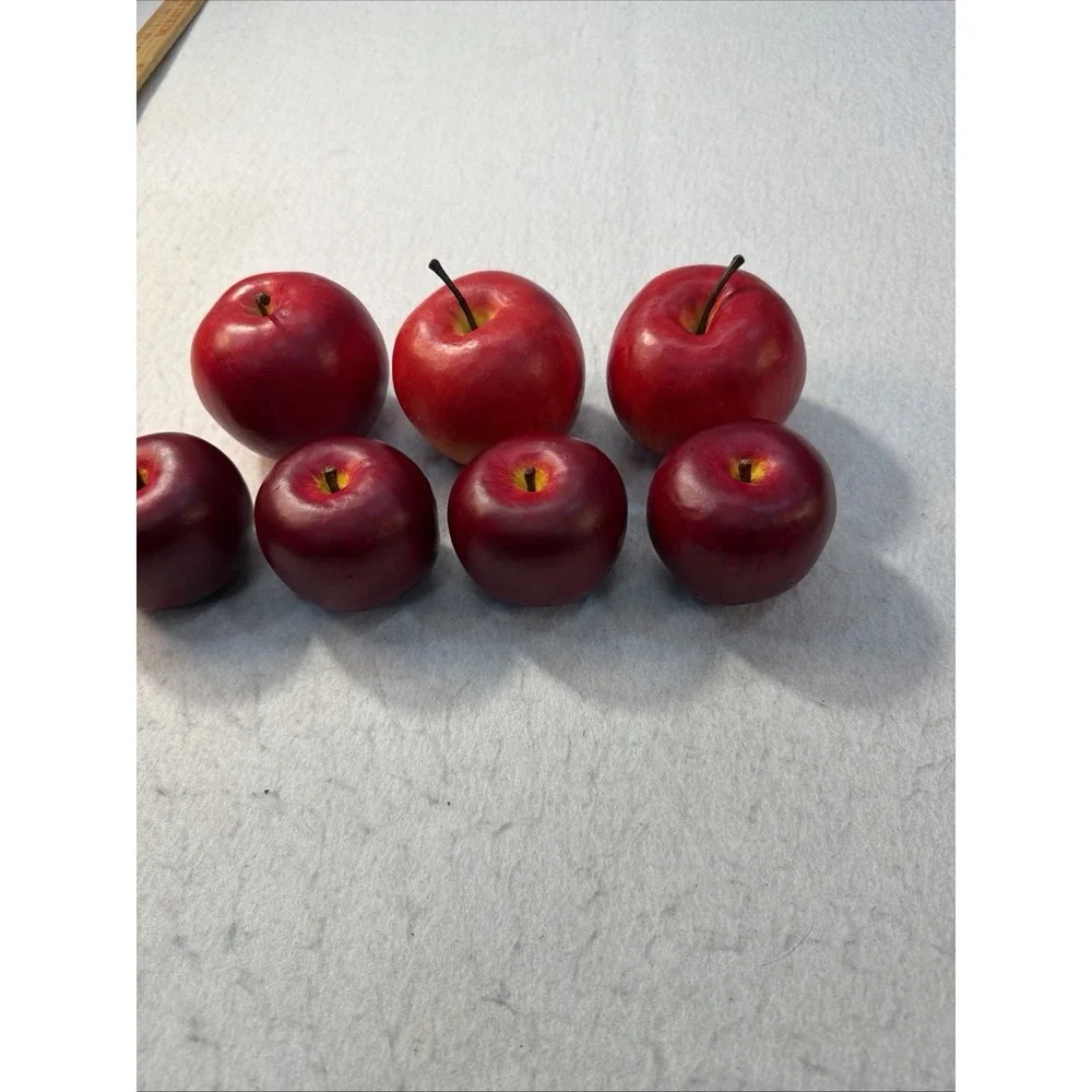 Faux Red Apples Lot of 15 Realistic Decorative Fake Fruit Display Staging Props